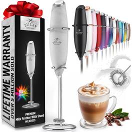 Zulay Kitchen - Powerful Milk Frother Handheld Foam Maker for Lattes by Milk Boss - Marble