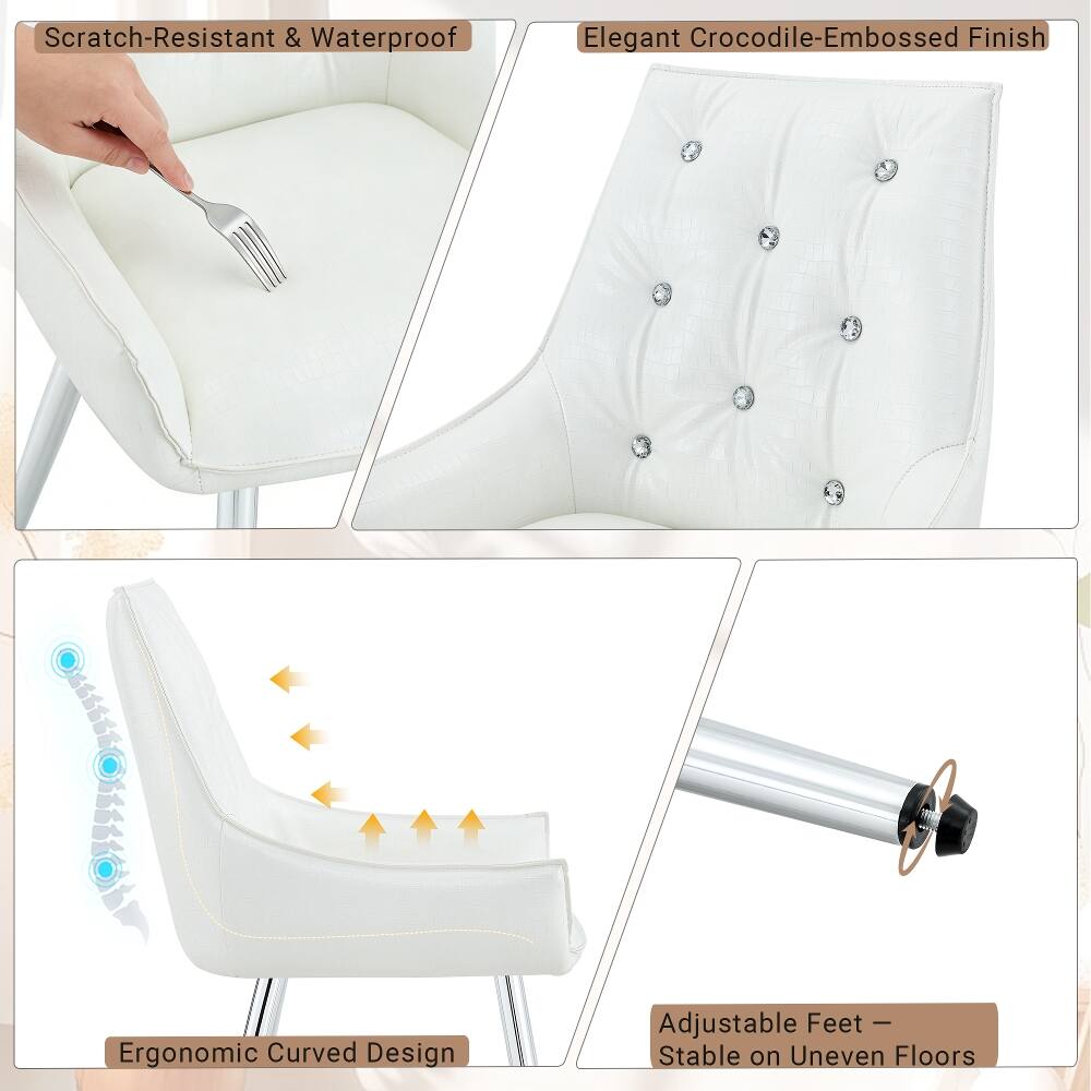 - Scratch-Resistant & Waterproof
- Elegant Crocodile-Embossed Finish
- Ergonomic Curved Design
- Adjustable Feet – Stable on Uneven Floors