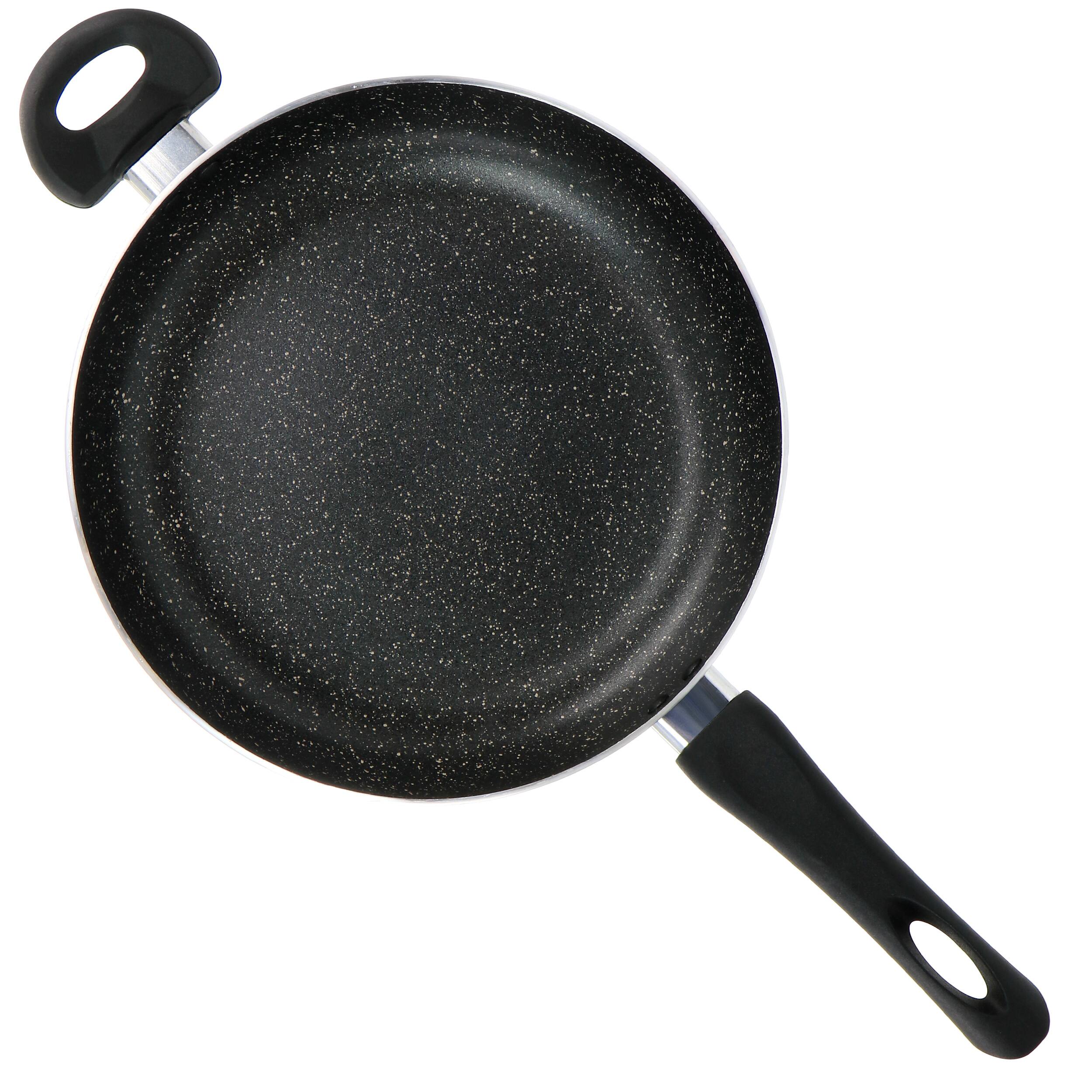 Alt View 2. Oster - Oster Pallermo 3.5 Quart Aluminum Nonstick Saute Pan in Charcoal with Lid - Black.