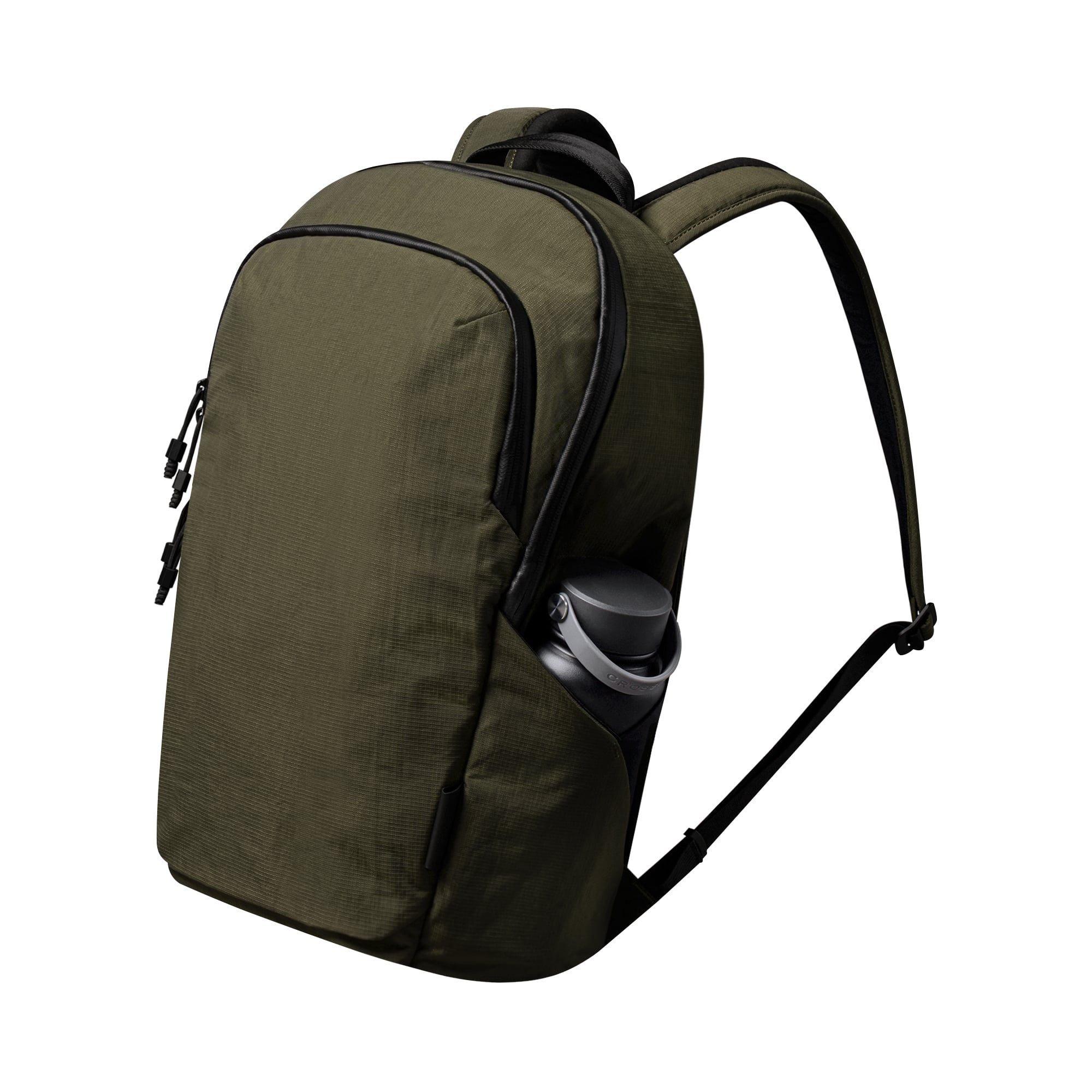 Front. ALPAKA - ALPAKA Bravo Backpack 23L Laptop Backpack with 16" Sleeve Water-Resistant Travel Commuter Backpack - Green Axoflux 400D.