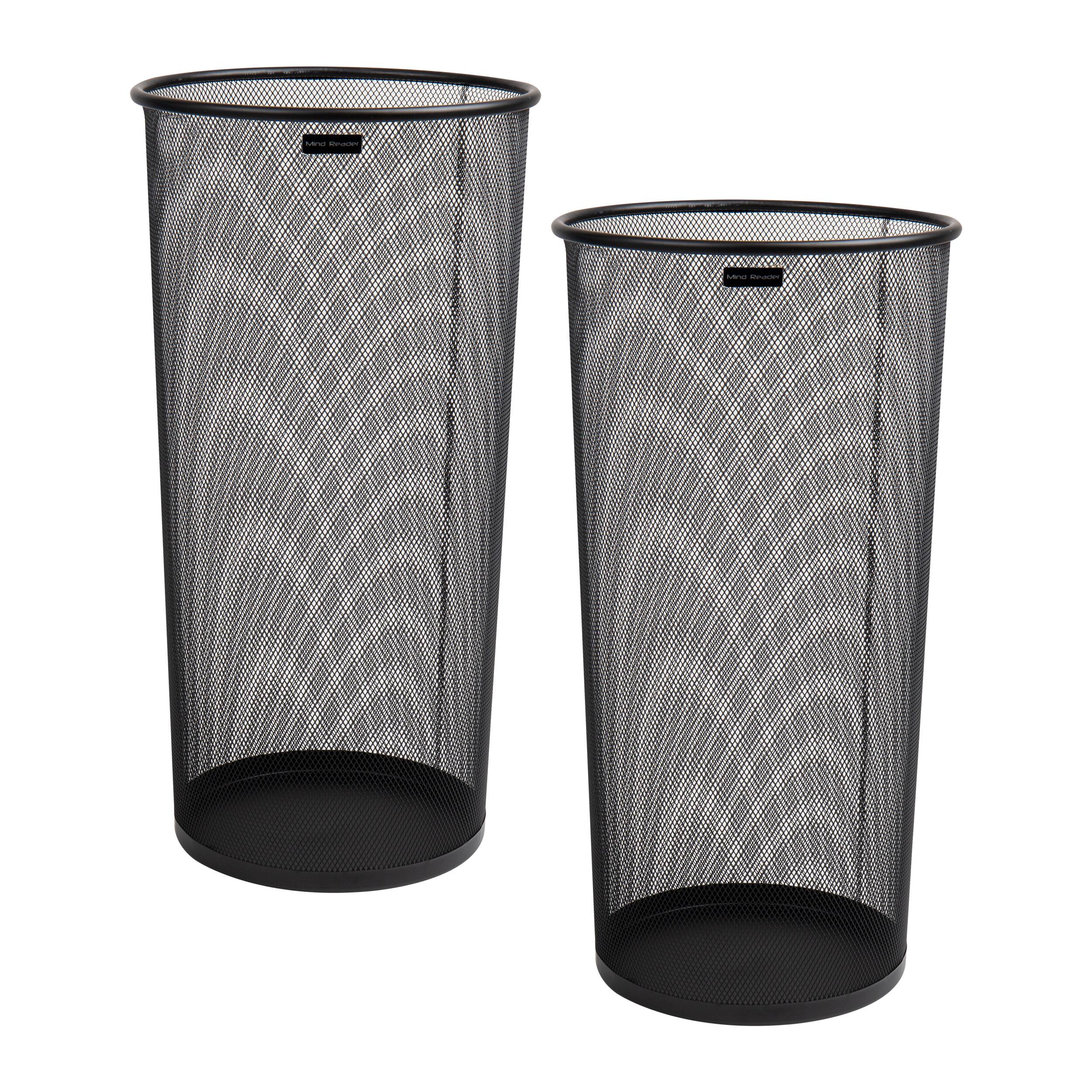 Alt View Zoom 16. Mind Reader - Umbrella Stand, Walking Cane, Wrapping Paper, Entryway, Metal Mesh, 10.25"L x 10.25"W x 19.5"H, Set of 2 - Black.