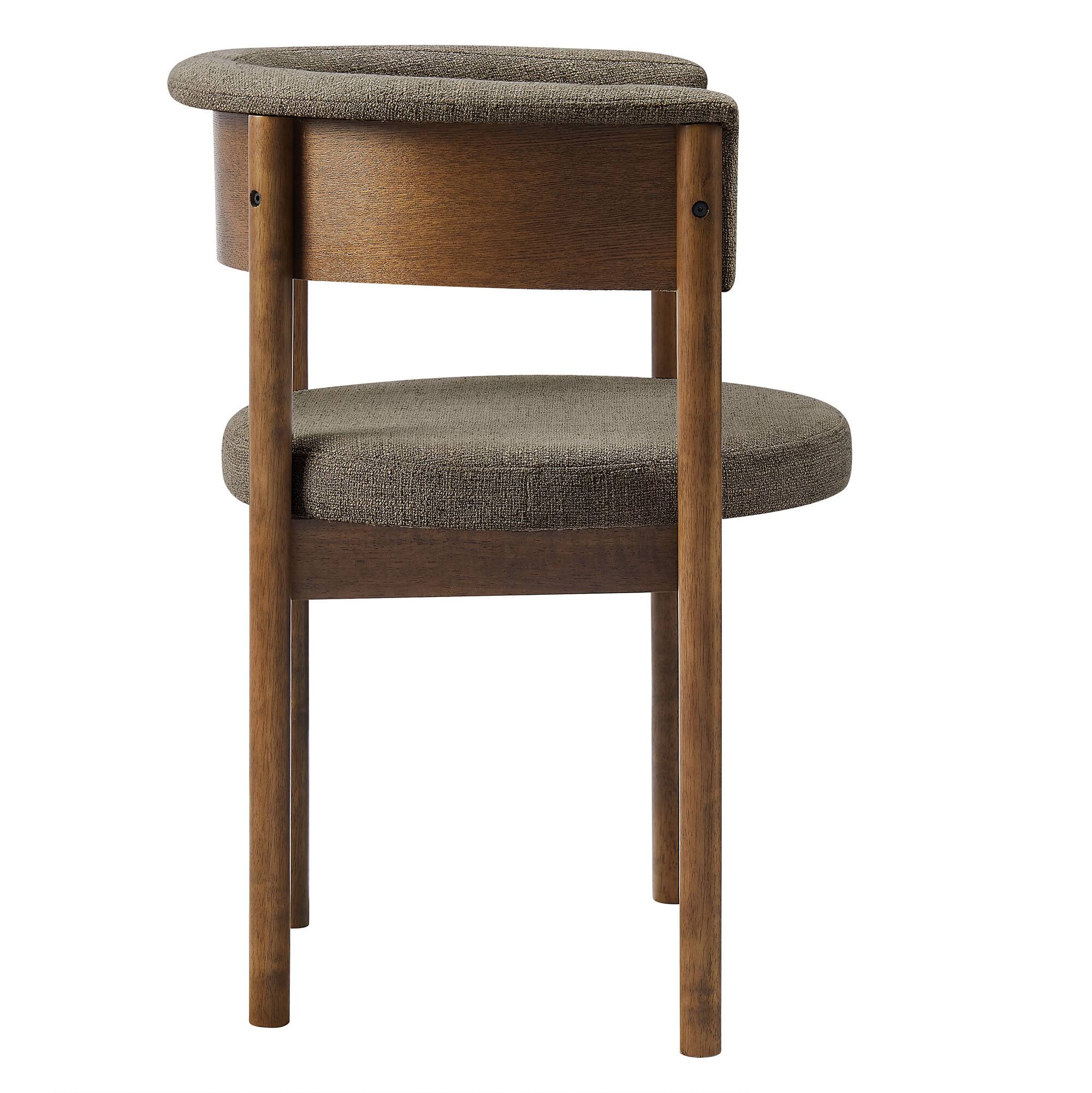 Alt View 1. Modway - Clea Curved Upholstered Dining Chairs Set Of 2 by Modway - Brown.