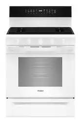 Whirlpool - 5.0 Cu. Ft. Smart Freestanding Gas Range with Air Cooking Technology, No Preheat Air Fry and Steam/Self Clean - White - Front_Zoom