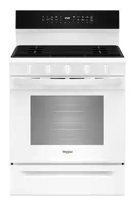 Whirlpool - 5.0 Cu. Ft. Smart Freestanding Gas Range with Air Cooking Technology, No Preheat Air Fry and Steam/Self Clean - White
