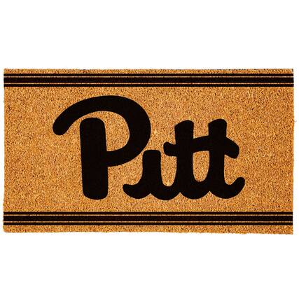 Front. Evergreen Enterprises - Pitt Panthers 16" x 28" Logo Turf Mat - Multicolor.
