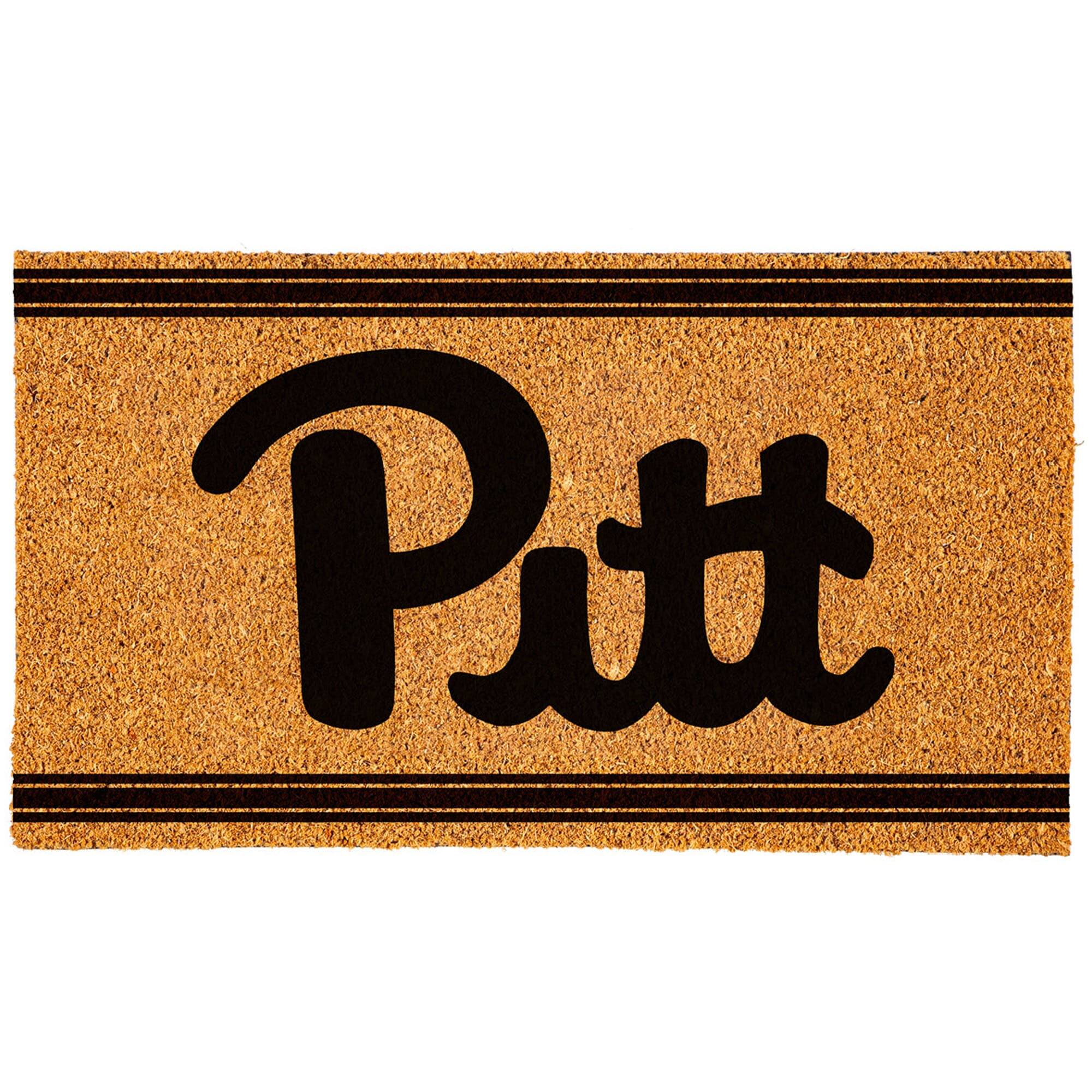 Front. Evergreen Enterprises - Pitt Panthers 16" x 28" Logo Turf Mat - Multicolor.