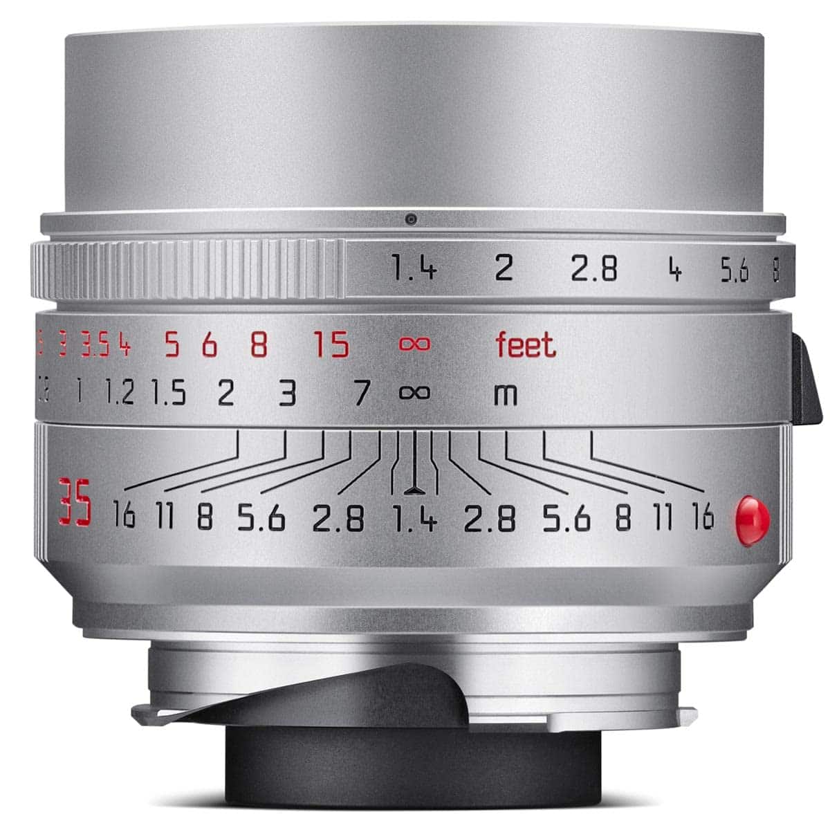 Leica - 35mm f/1.4 Summilux-M ASPH Lens, Silver - Black