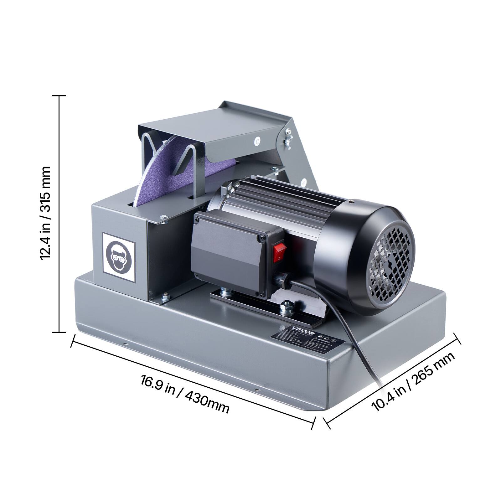 mm 315 / 12.4 in / 315 12.4  
00 16.9 in / 430mm  
VEVOR  
265 mm in / 10.4