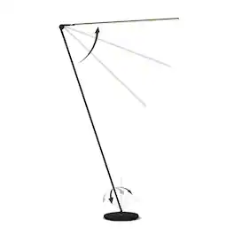 Brightech - Libra LED Modern Industrial Arc Dimmable Super Bright Floor Lamp with Rotating Height-Adjustable Head - Classic Matte Black