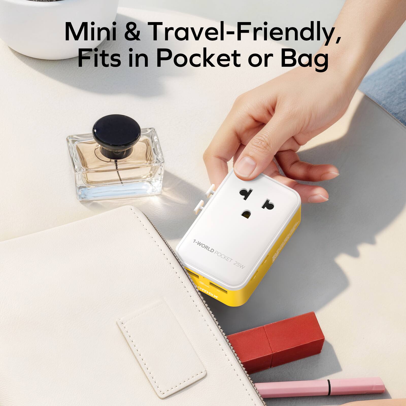Mini & Travel-Friendly, Fits in Pocket or Bag

1-WORLD POCKET 25W