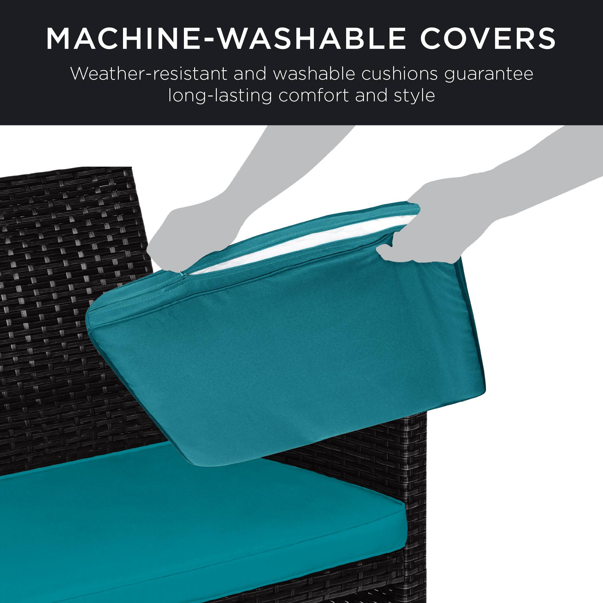 MACHINE-WASHABLE COVERS

Weather-resistant and washable cushions guarantee long-lasting comfort and style