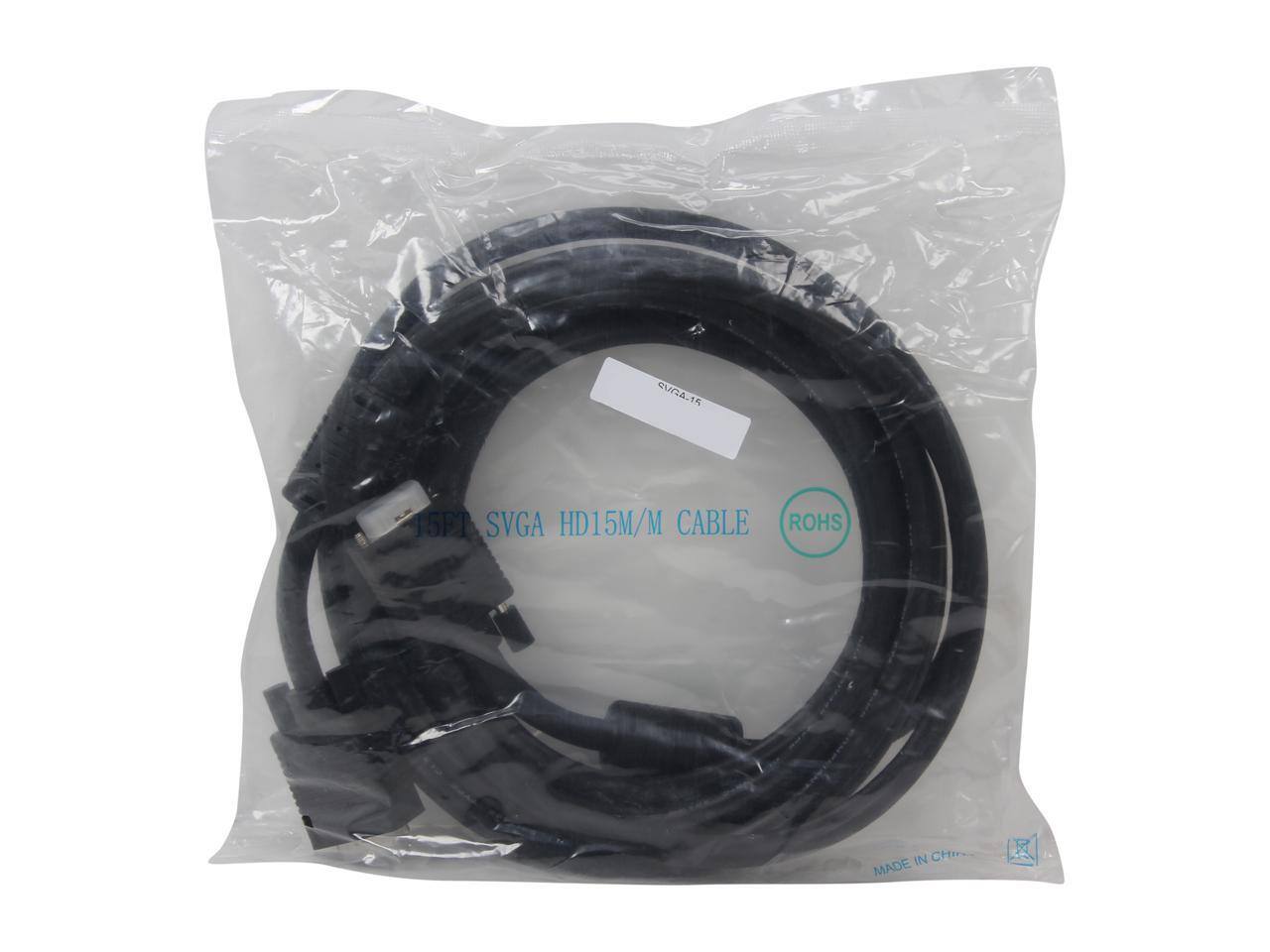 RU2A.15 15FT SVGA HD15M/M CABLE ROHS IN CHINA MADE