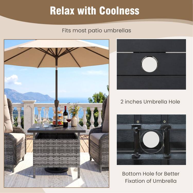 Relax with Coolness

Fits most patio umbrellas

2 inches Umbrella Hole

Bottom Hole for Better Fixation of Umbrella