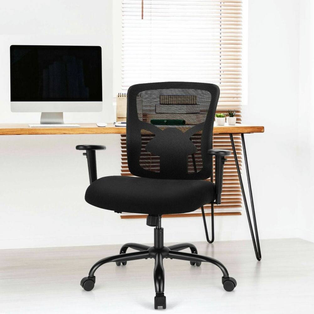 Alt View 4. Pefilos - 400LBS Mesh Big and Tall Office Chair Swivel Task Chair, Home Office Computer Desk Chair, Ergonomic Office Chair - Black.