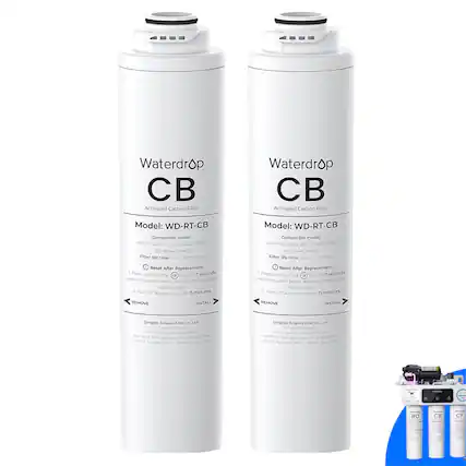 Waterdrop CB Activated Carbon Filter
Model: WD-RT-CB
Compatible model: WD-RT34-WCA, WD-R144D-WDD, WD-RT44D-WAD
Filter life time: Up to 12 months
Reset After Replacement:
1. Press and hold the sign for 7 seconds until the system beeps and the indicator light starts to flash.
2. Turn on faucet to flush for 15 minutes.
Qingdao Ecopure Filter Co., Ltd.
E-mail: service@waterdropfilter.com
Add: No. 17, Xinhua Road, Jiaoqiao, Qingdao, China
P.O. Box No. 5300, CH-1
Made in China
Waterdrop CB Activated Carbon Filter
Model: WD-RT-CB
Compatible model: WD-RT34-WCA, WD-R144D-WDD, WD-RT44D-WAD
Filter life time: Up to 12 months
Reset After Replacement:
1. Press and hold the sign for 7 seconds until the system beeps and the indicator light starts to flash.
2. Turn on faucet
