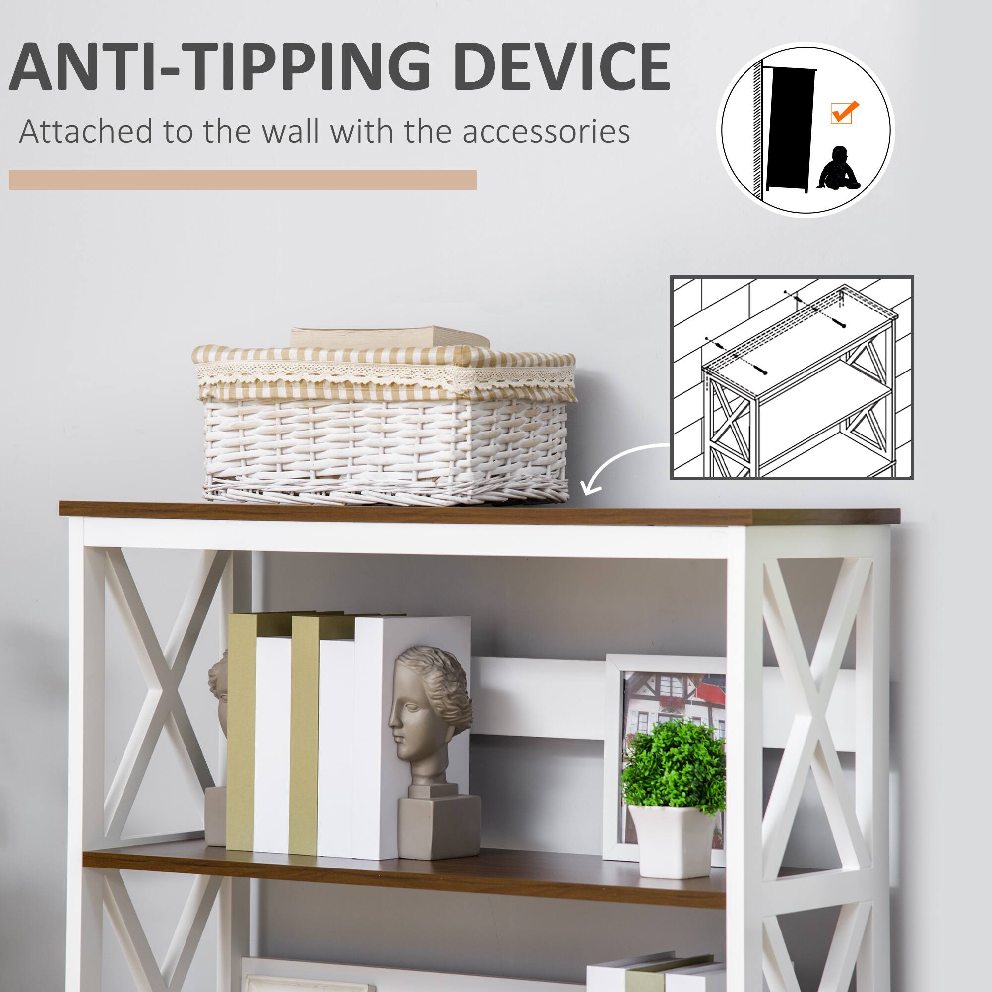 ANTI-TIPPING DEVICE
Attached to the wall with the accessories