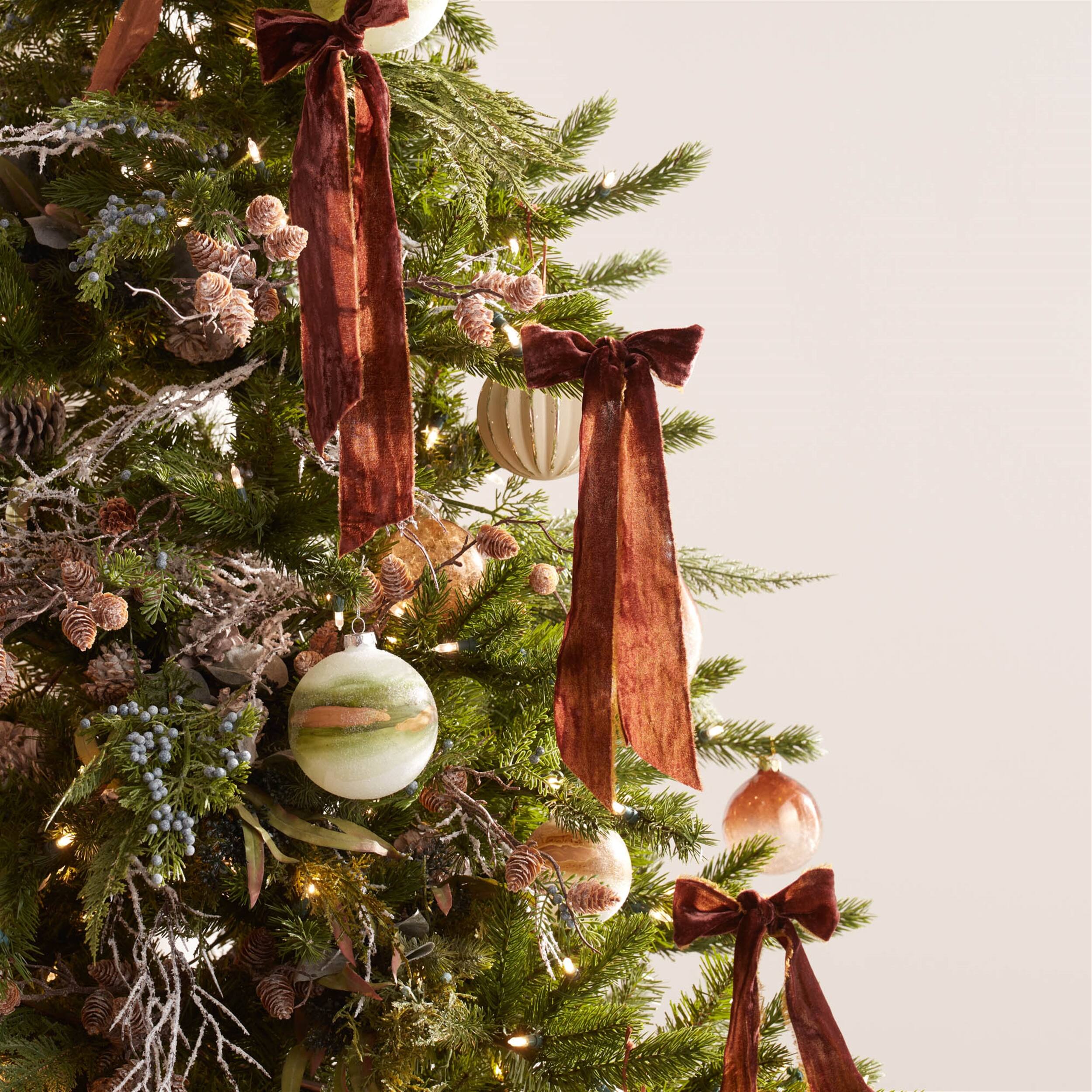 Alt View 1. BreeBe - Fringed Velvet Ribbon 2" x 10 Yds. - Brown.