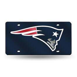 Rico Industries - New England Football Patriots Logo Mirror Look Laser License Plate - Multi