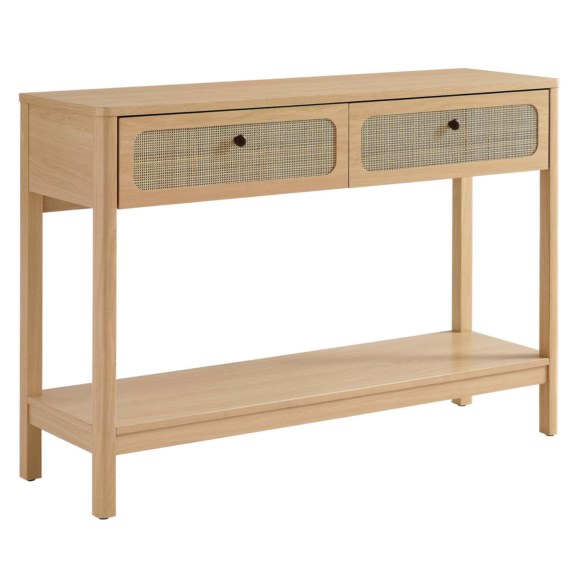 Angle. Modway - Chaucer Wood Entryway Console Table by Modway - Oak.