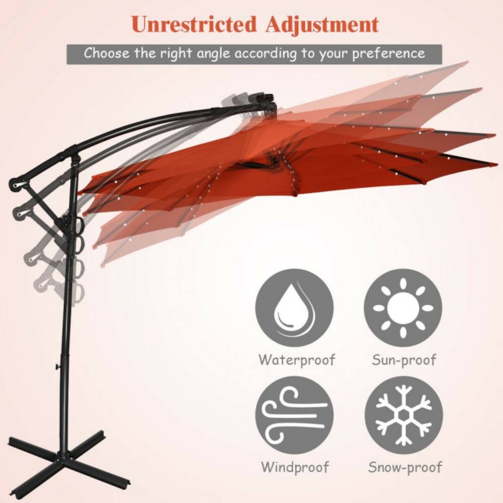Unrestricted Adjustment  
Choose the right angle according to your preference  

Waterproof  
Sun-proof  
Windproof  
Snow-proof