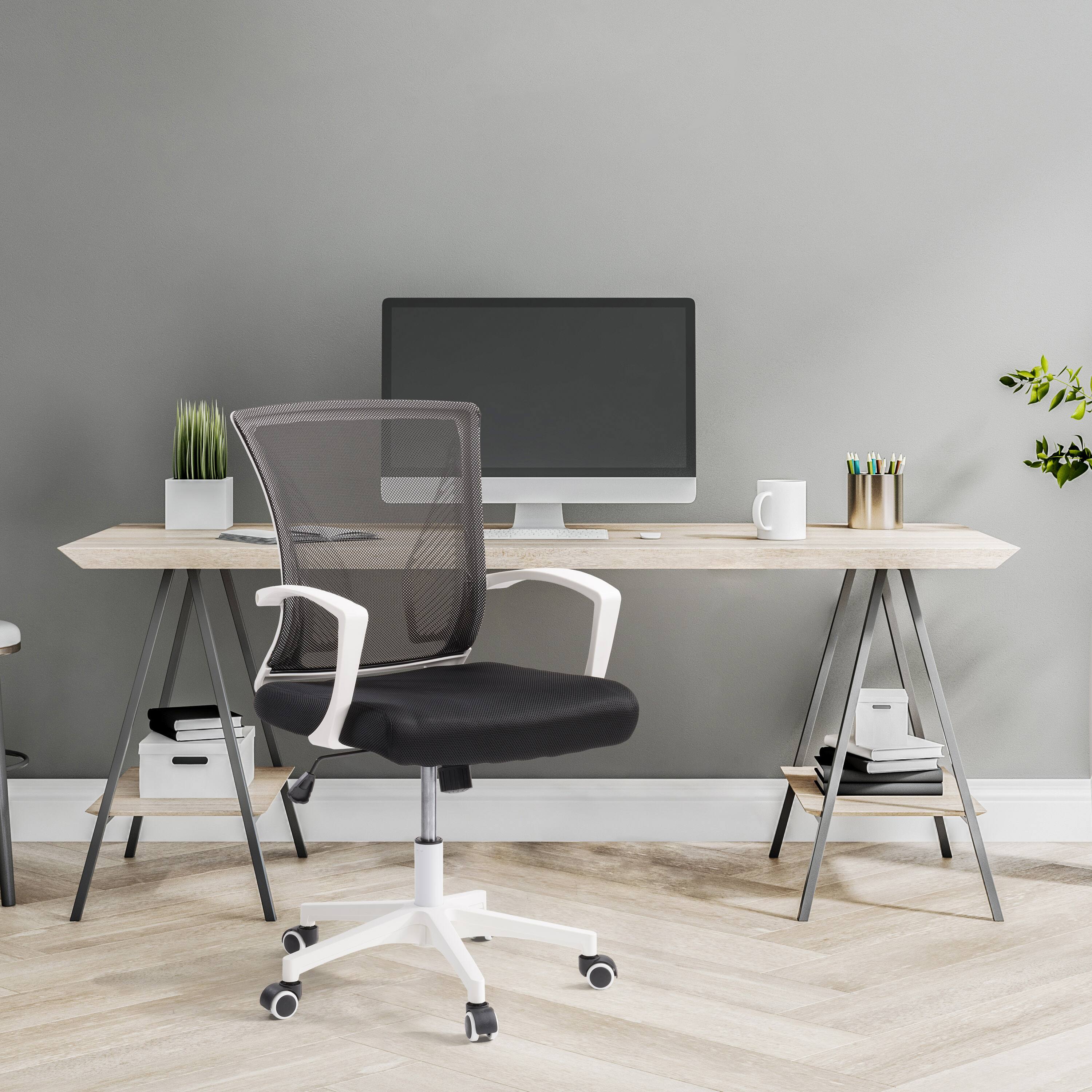 Alt View 16. CorLiving - Workspace Mesh Back Office Chair - Black and White.