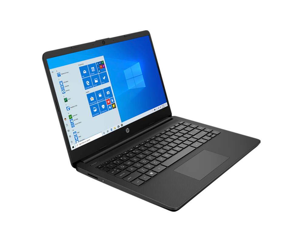 Alt View 2. HP - 14 14 Laptop 14.0 HD Display (Ryzen 3 5300U, 16GB, 256GB SSD, AMD Radeon, HD Webcam, Win 11 Pro) - Jet Black.