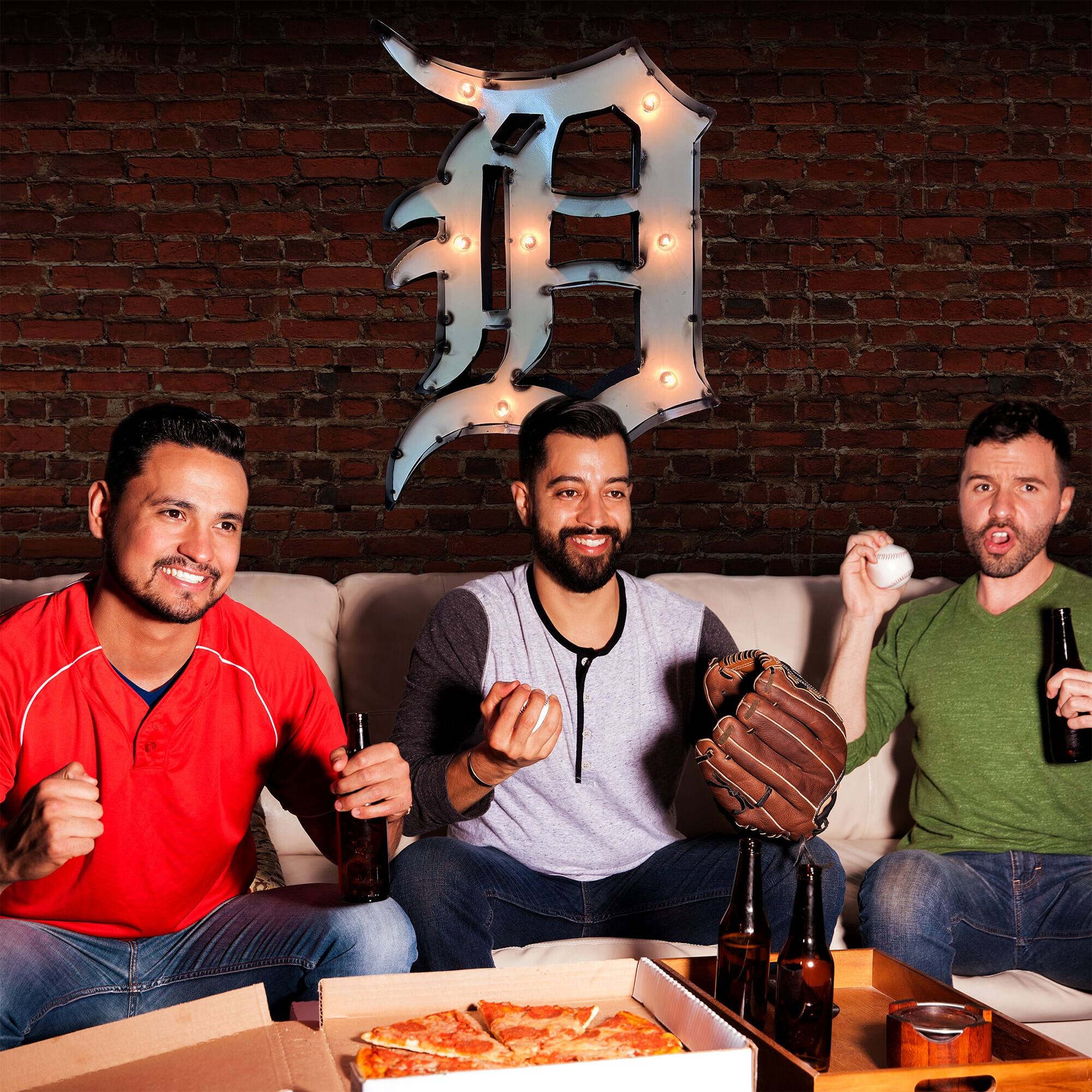 Alt View 2. Imperial - Detroit Tigers 18'' x 25'' Logo Recycled Metal Sign - Multicolor.