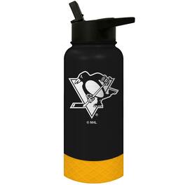 Great American Products - Pittsburgh Penguins 32oz. Logo Thirst Hydration Water Bottle - Multicolor