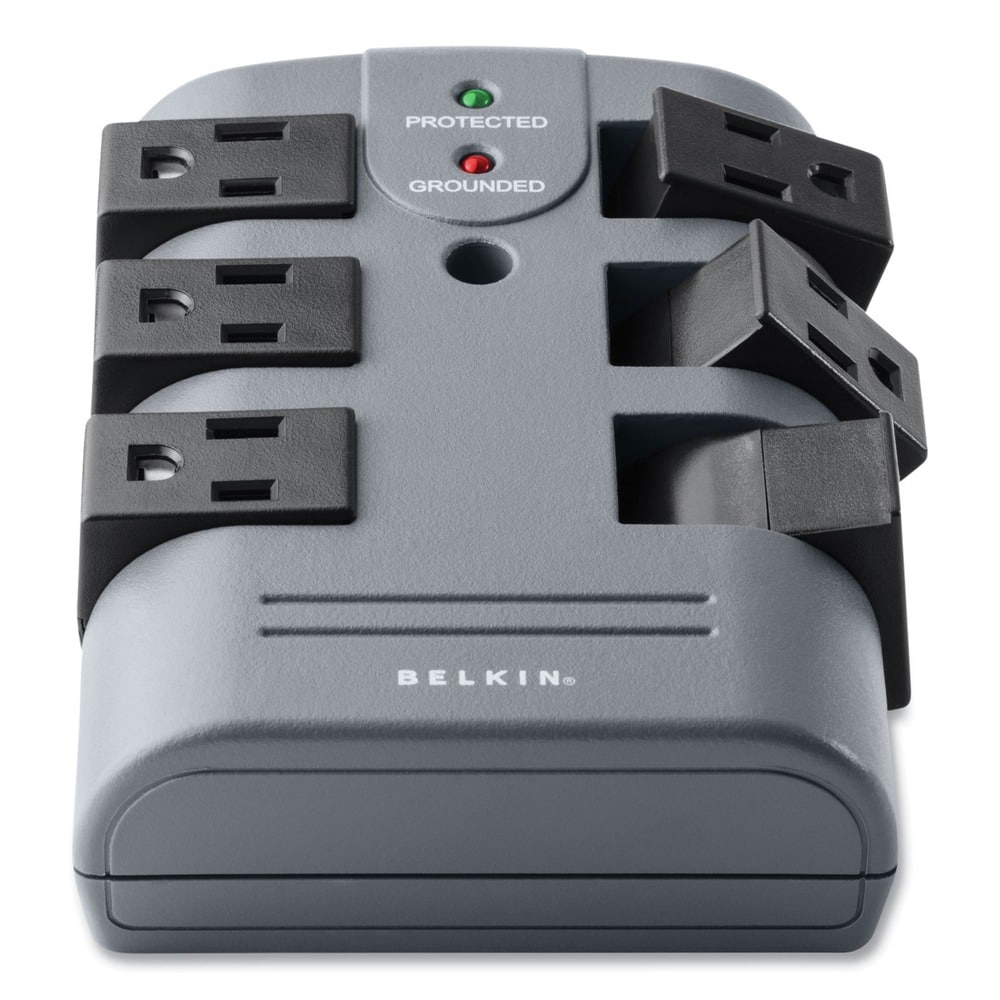 Belkin - BP106000 1080 J 6 AC Outlets Pivot Plug Surge Protector - Gray