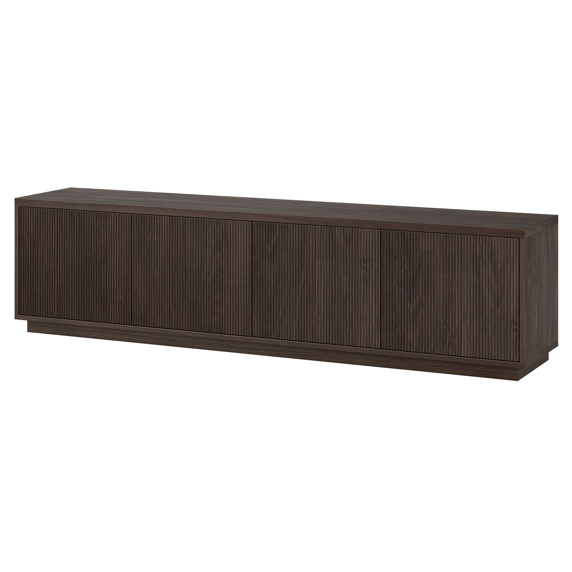 Left. Hudson&Canal - Hanson Rectangular Fluted TV Stand for TV's up to 85" in Alder Brown - Alder Brown.