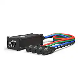 Lyxpro - 4‑Channel 3′ XLR to RJ45 Ethercon Breakout | Compact Audio Interface Snake - Multi
