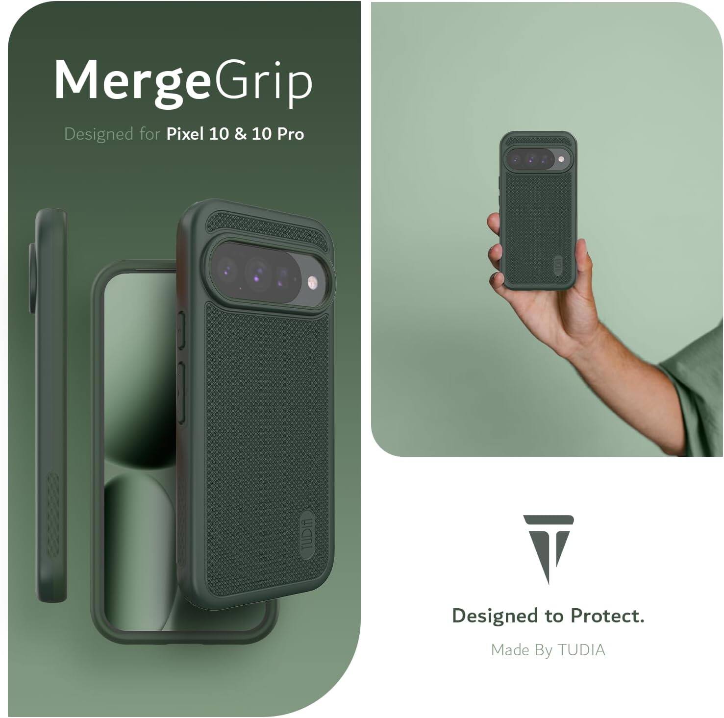 MergeGrip  
Designed for Pixel 10 & 10 Pro  

Designed to Protect.  
Made By TUDIA