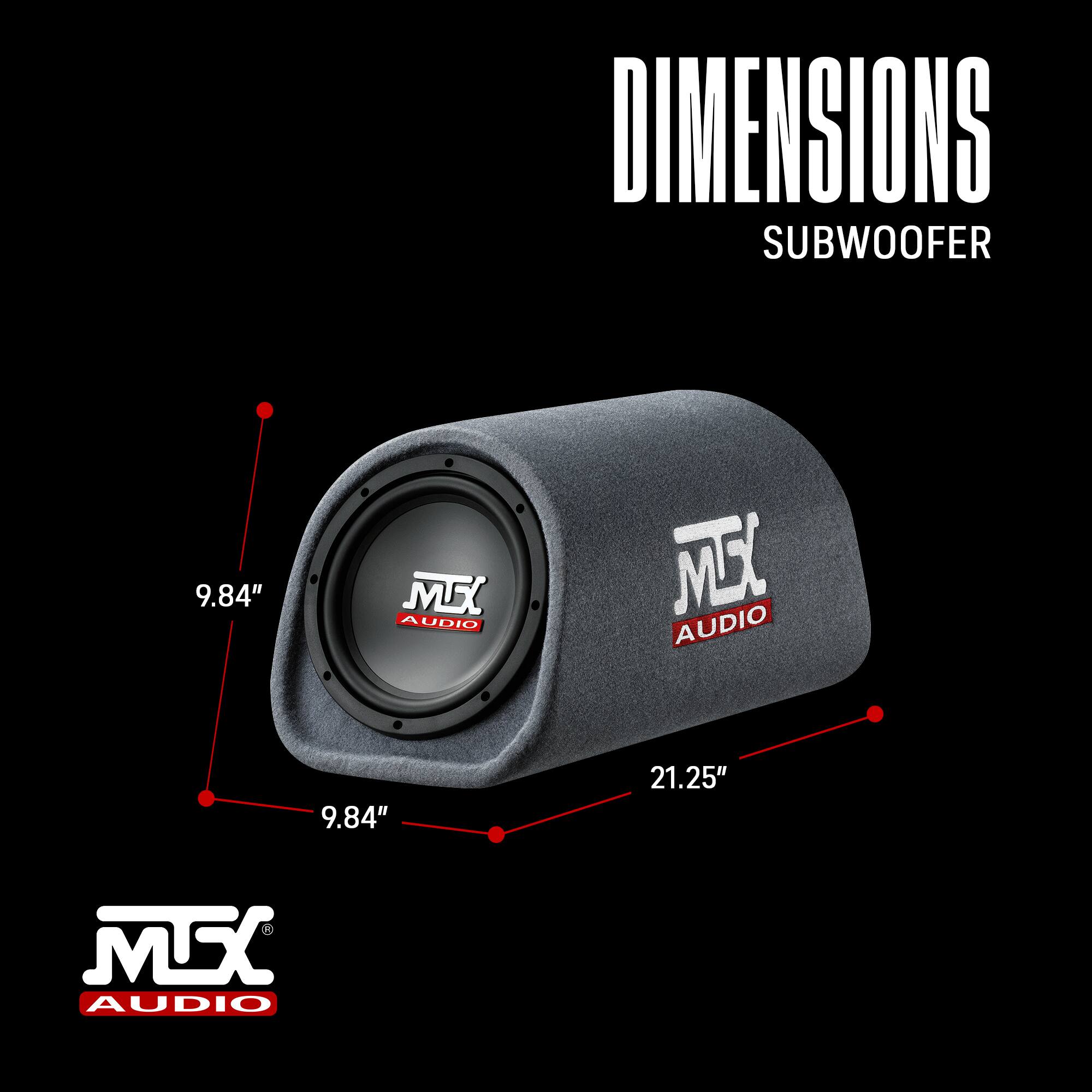 DIMENSIONS  
SUBWOOFER  

9.84"  
9.84"  
21.25"  

MTX AUDIO