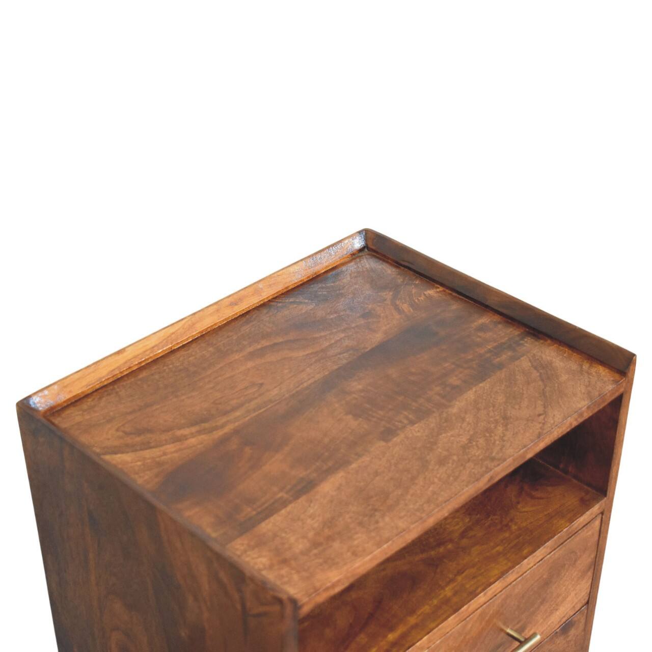 Alt View 5. Artisan Furniture - Artisan Furniture Solid Wood Camden Chestnut Bedside - Brown.