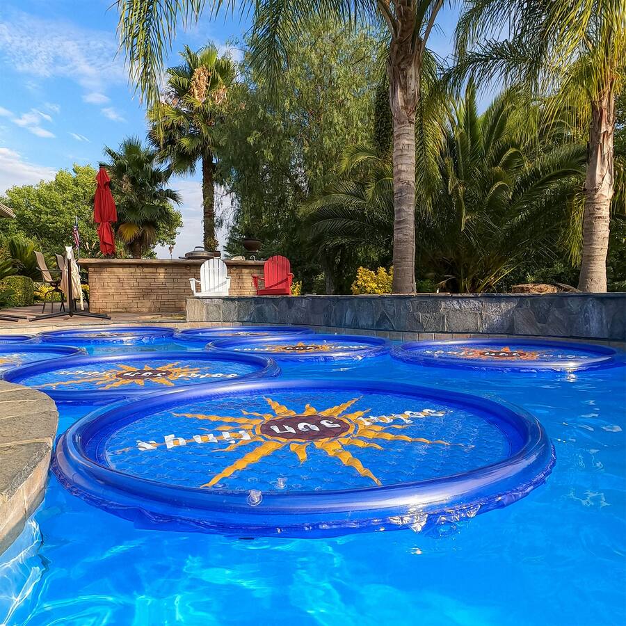 Solar Pool Club Solar Sun Rings UV Resistant Swimming Pool Spa Heater Circular Solar ...