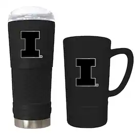 Great American Products - Illinois Fighting Illini 24oz. Stealth Draft Tumbler and 15oz. Stealth Jump Mug Set - Multicolor
