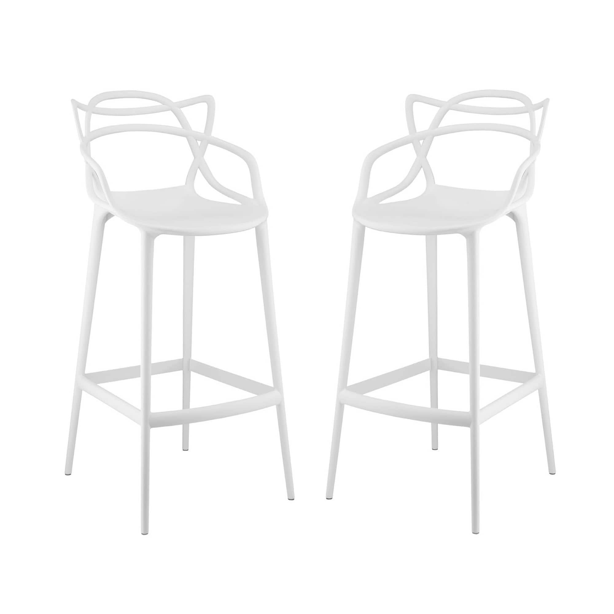 Entangled Bar Stool Set of 2 by Modway - White