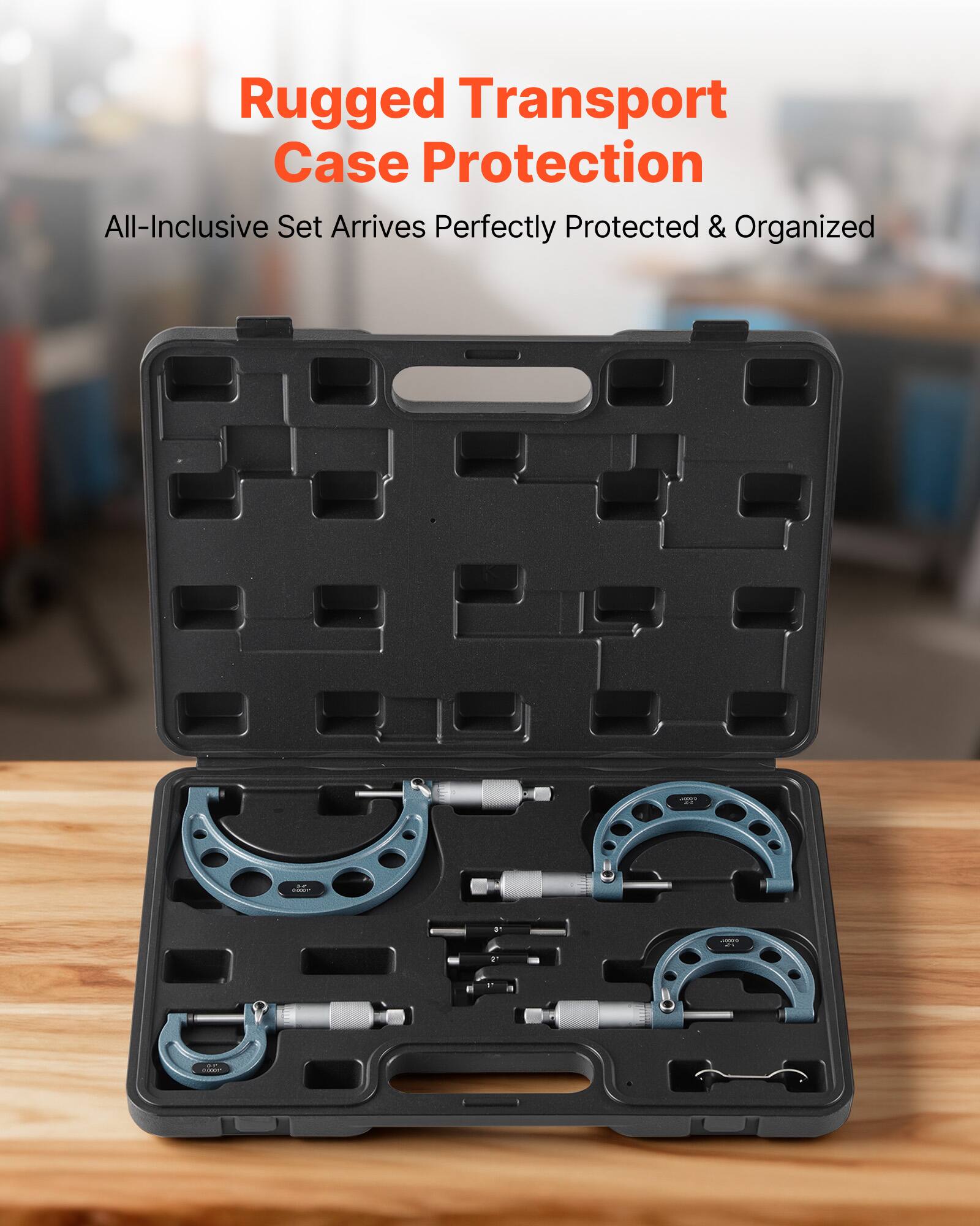 Rugged Transport Case Protection  
All-Inclusive Set Arrives Perfectly Protected & Organized