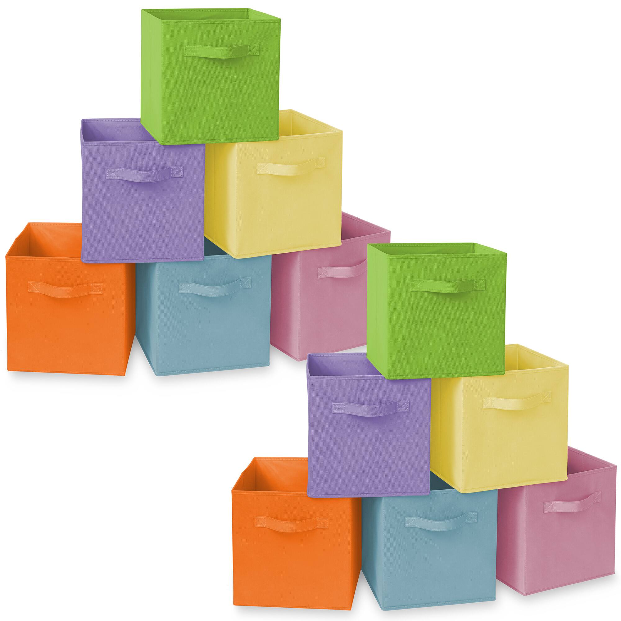 Front. Casafield - (Set of 12) Collapsible Fabric Cubes - Storage Bins.