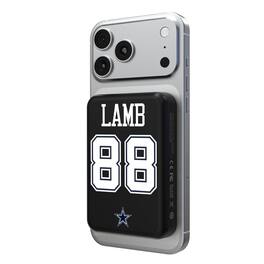 Keyscaper - CeeDee Lamb Dallas Cowboys 5000mAh Wireless Magnetic Power Bank - Black