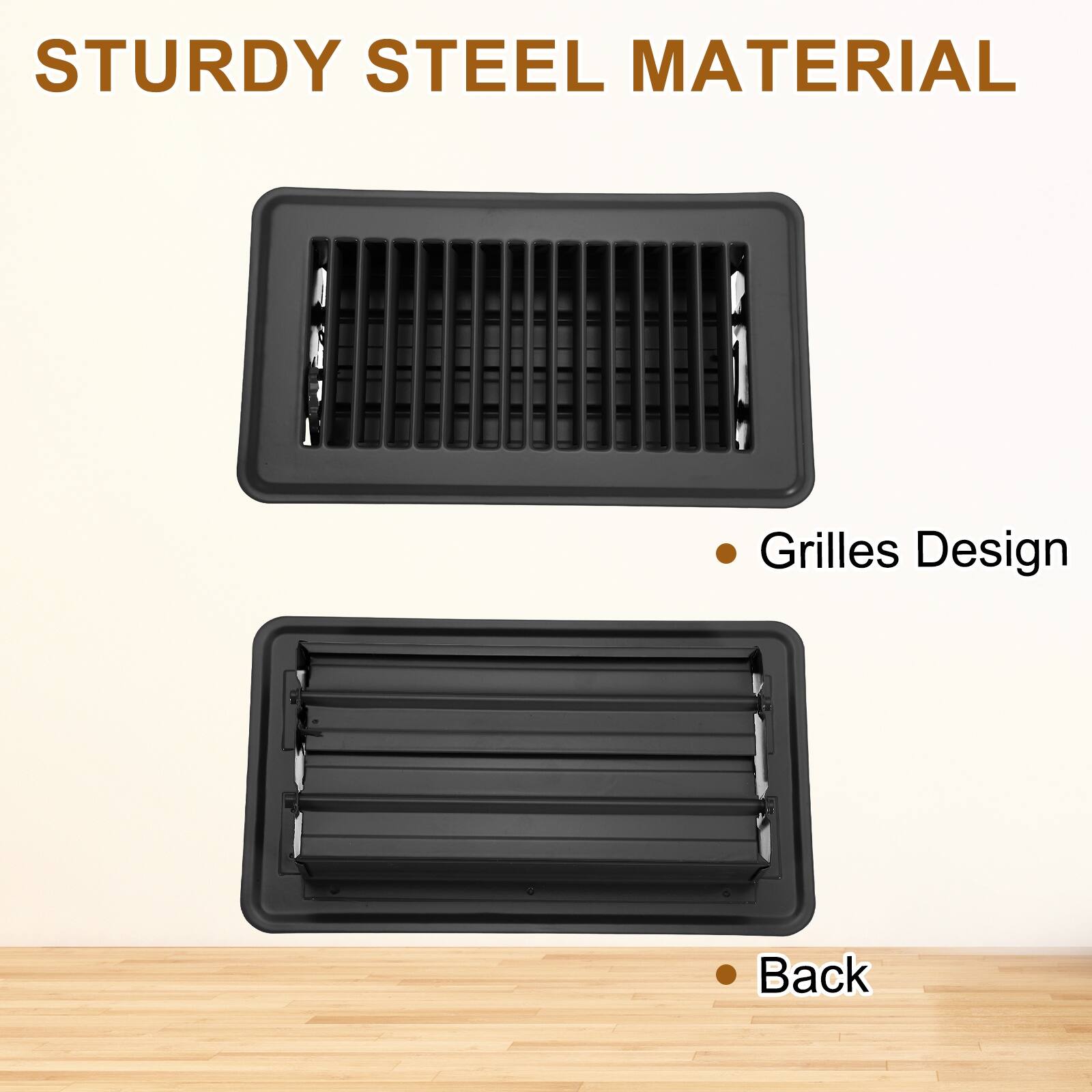 STURDY STEEL MATERIAL

- Grilles Design
- Back