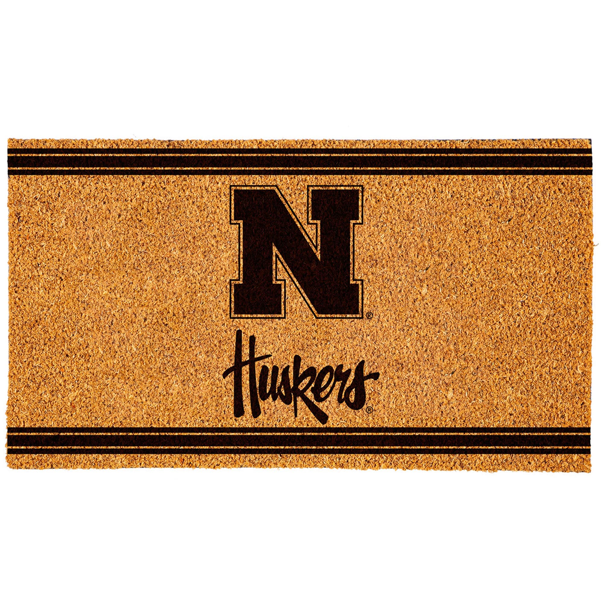 Front. Evergreen Enterprises - Nebraska Huskers 16" x 28" Logo Turf Mat - Multicolor.