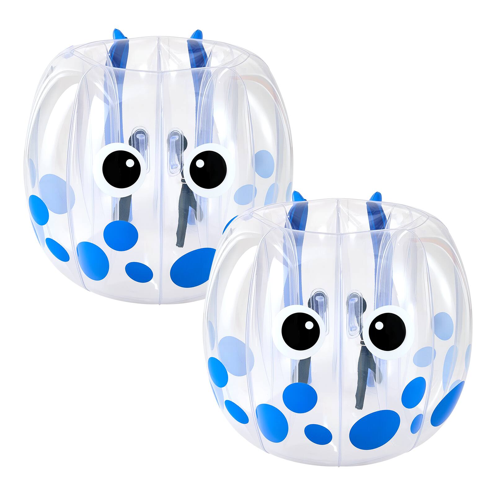 Alt View 5. VEVOR - 2-Pack Inflatable Bumper Balls 4FT Human Bubble for Teens Blue, for Backyard, Camping, Picnic, Park, Lawn - Blue;Clear.