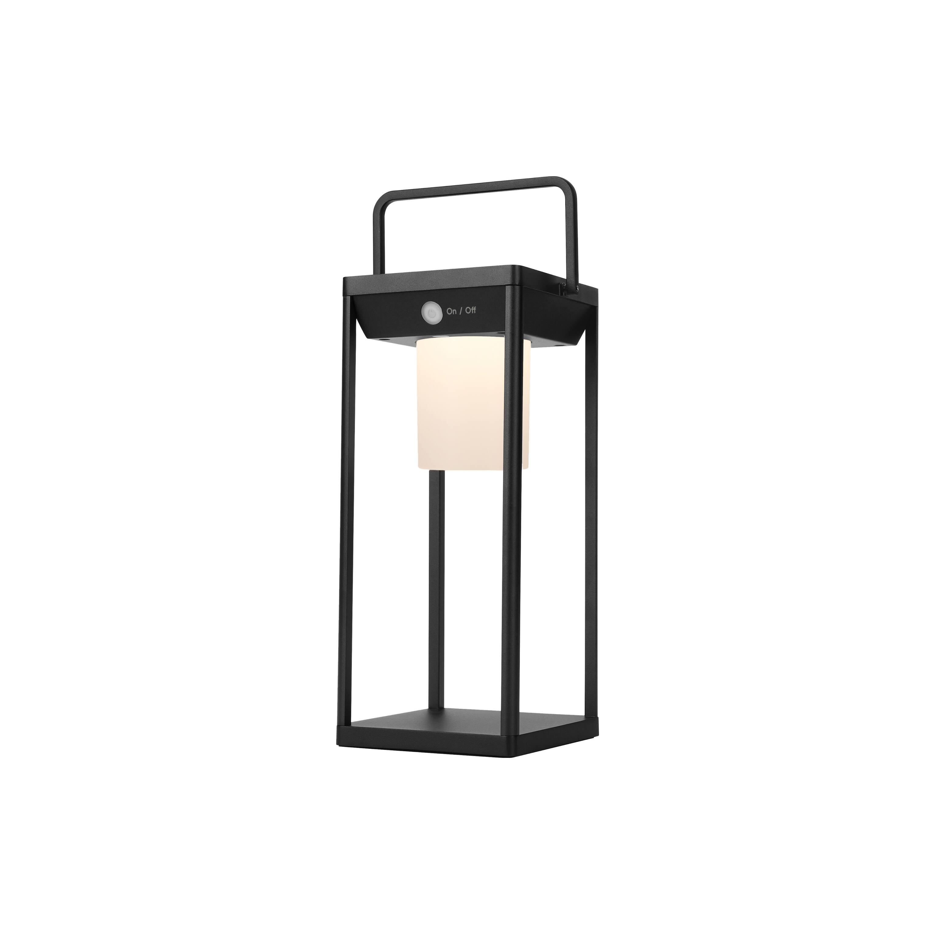 Front. Techko - Solar Premium Large Metal LED Core Lantern w/ USB Charging.