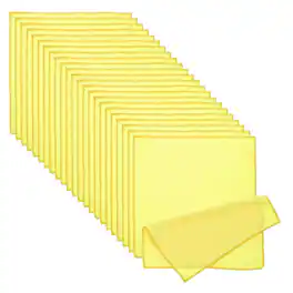 Unique Bargains - Glasses Cleaning Cloth 11.81"x11.81", 24pcs Microfiber Cleaner Cloth for Lens, Eyeglasses, Screens, Phones - Yellow