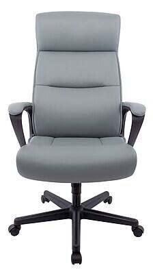 Alt View 1. Staples - Staples® Rutherford Ergonomic Faux Leather Swivel Executive Chair, Gray (58677V) - Gray.