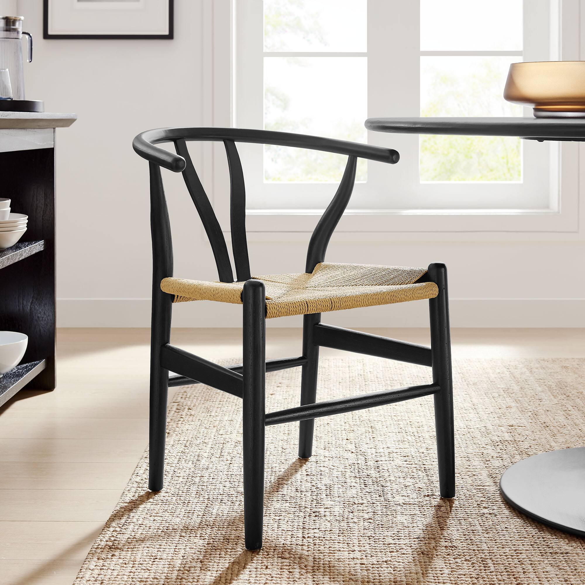 Alt View 5. Modway - Amish 29" Wood Dining Chair by Modway - Black.