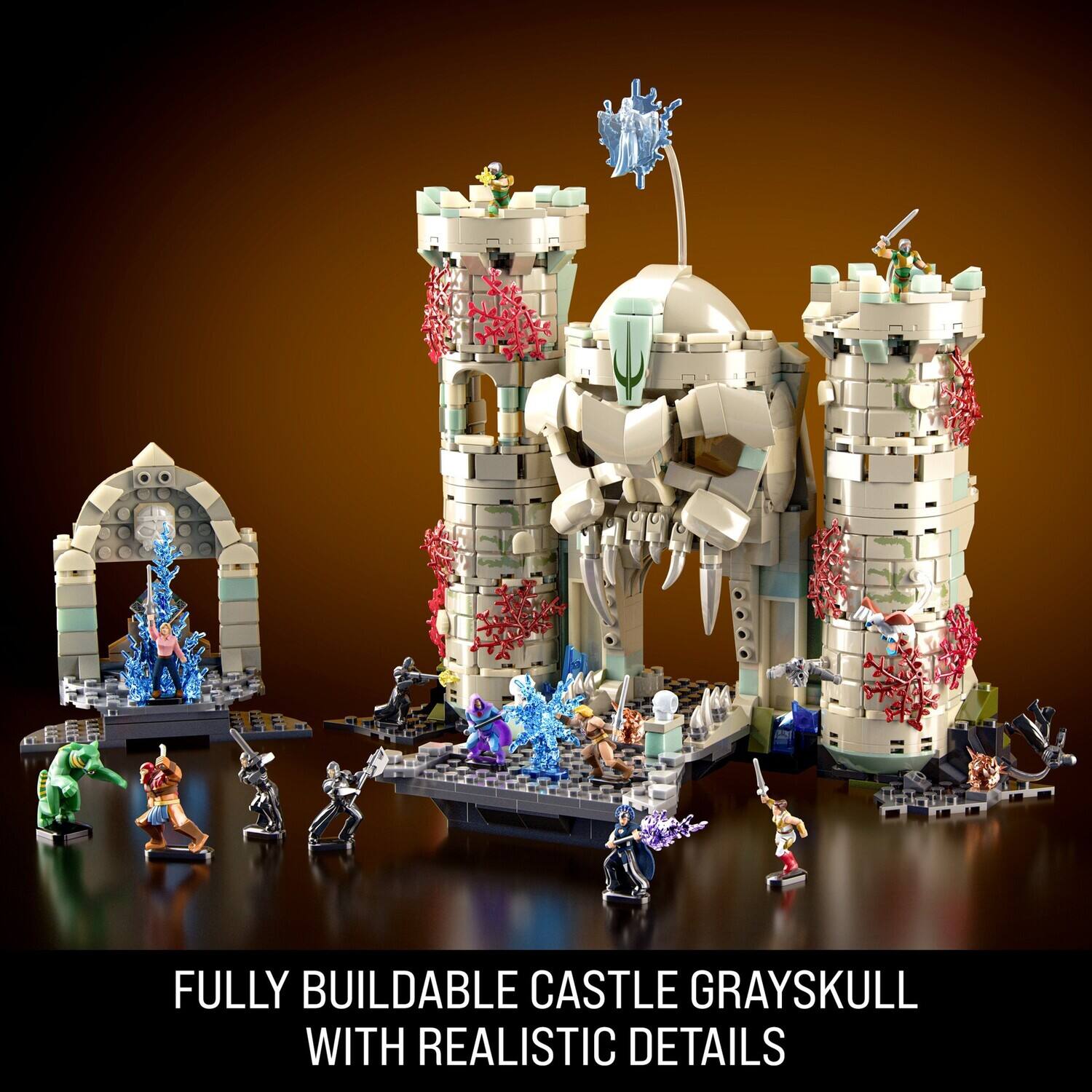 FULLY BUILDABLE CASTLE GRAYSKULL WITH REALISTIC DETAILS