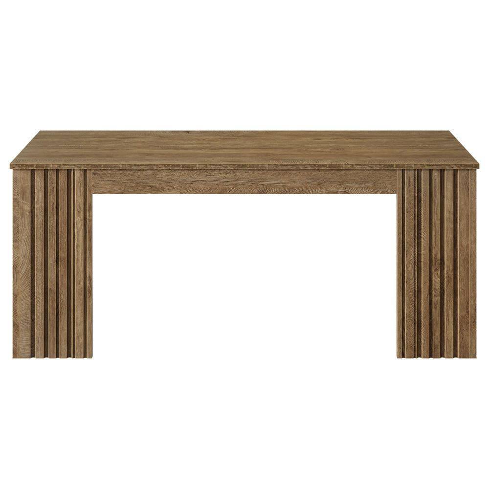 Alt View 1. Kadyn - Modern 63-Inch Executive Office Desk, Large Writing Workstation, Brown - Brown.