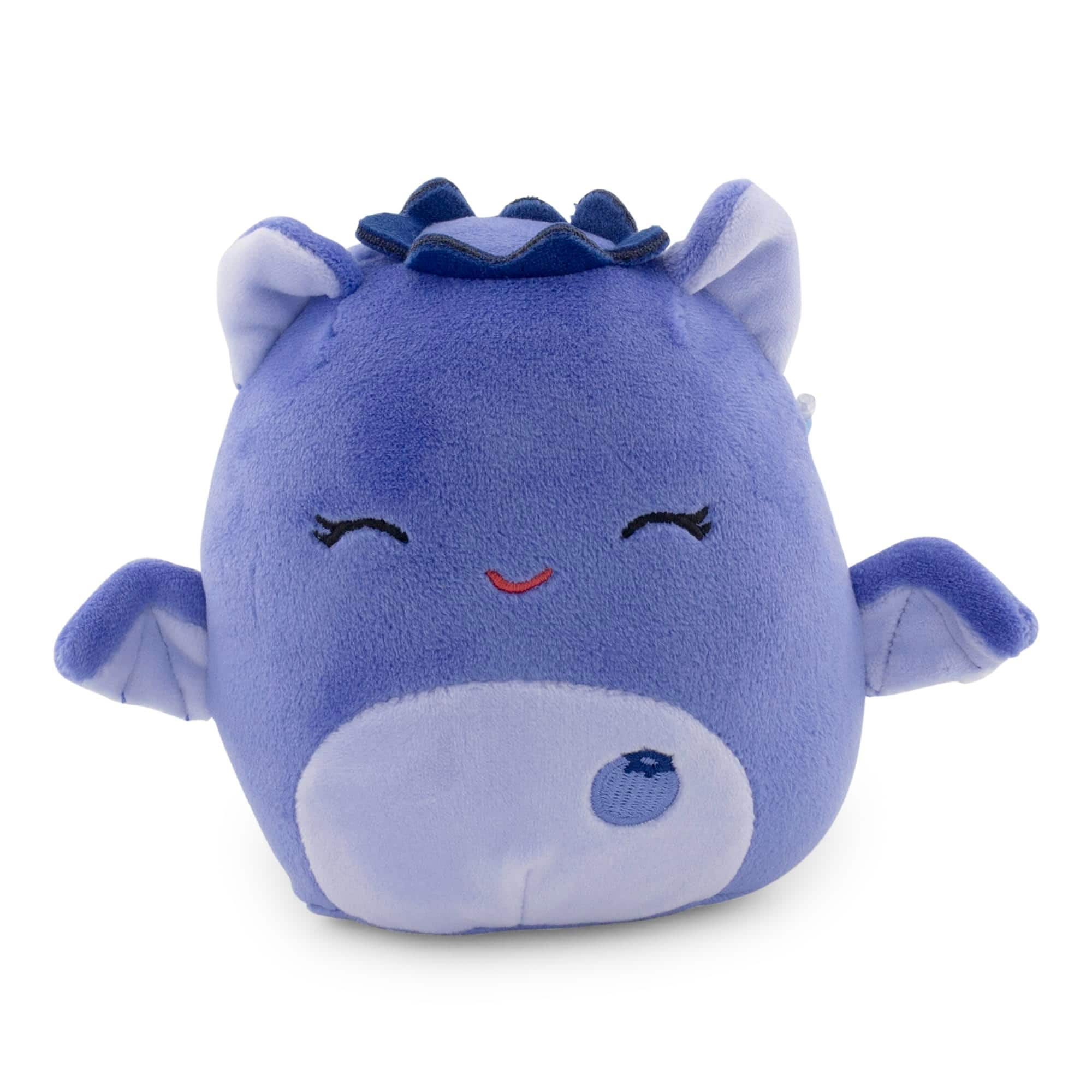 Kellytoy - Squishmallows Fruit Hybrid Squad 5 Inch Plush | Bessie The Blueberry Bat - Blue